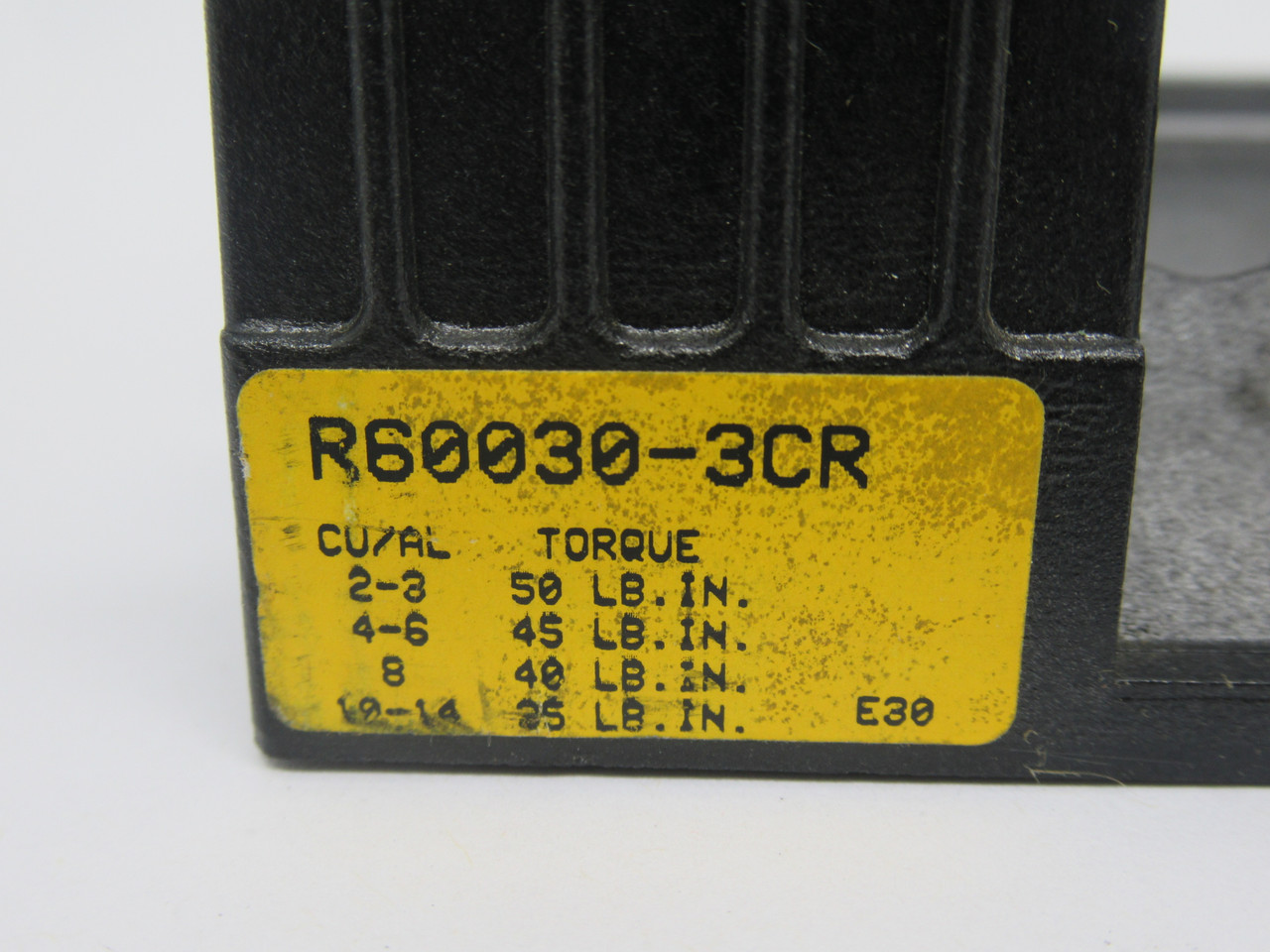 Bussmann R60030-3CR Fuse Holder 30A 600V 3-Pole USED