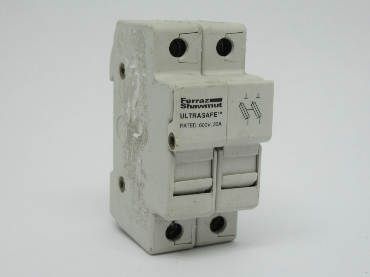 Ferraz Shawmut USM2 Fuse Block 30A 600V 2-Pole USED