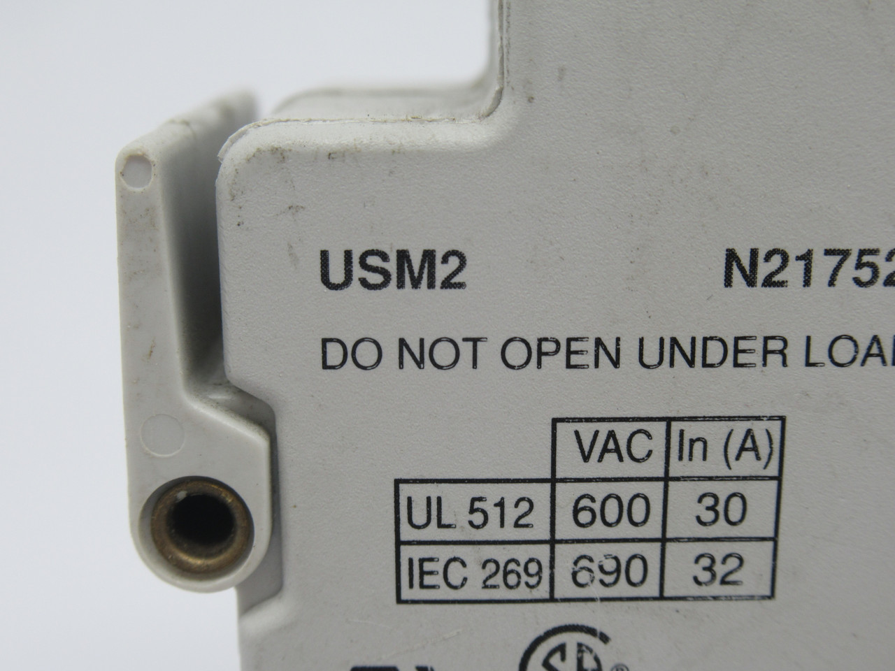 Ferraz Shawmut USM2 Fuse Block 30A 600V 2-Pole USED