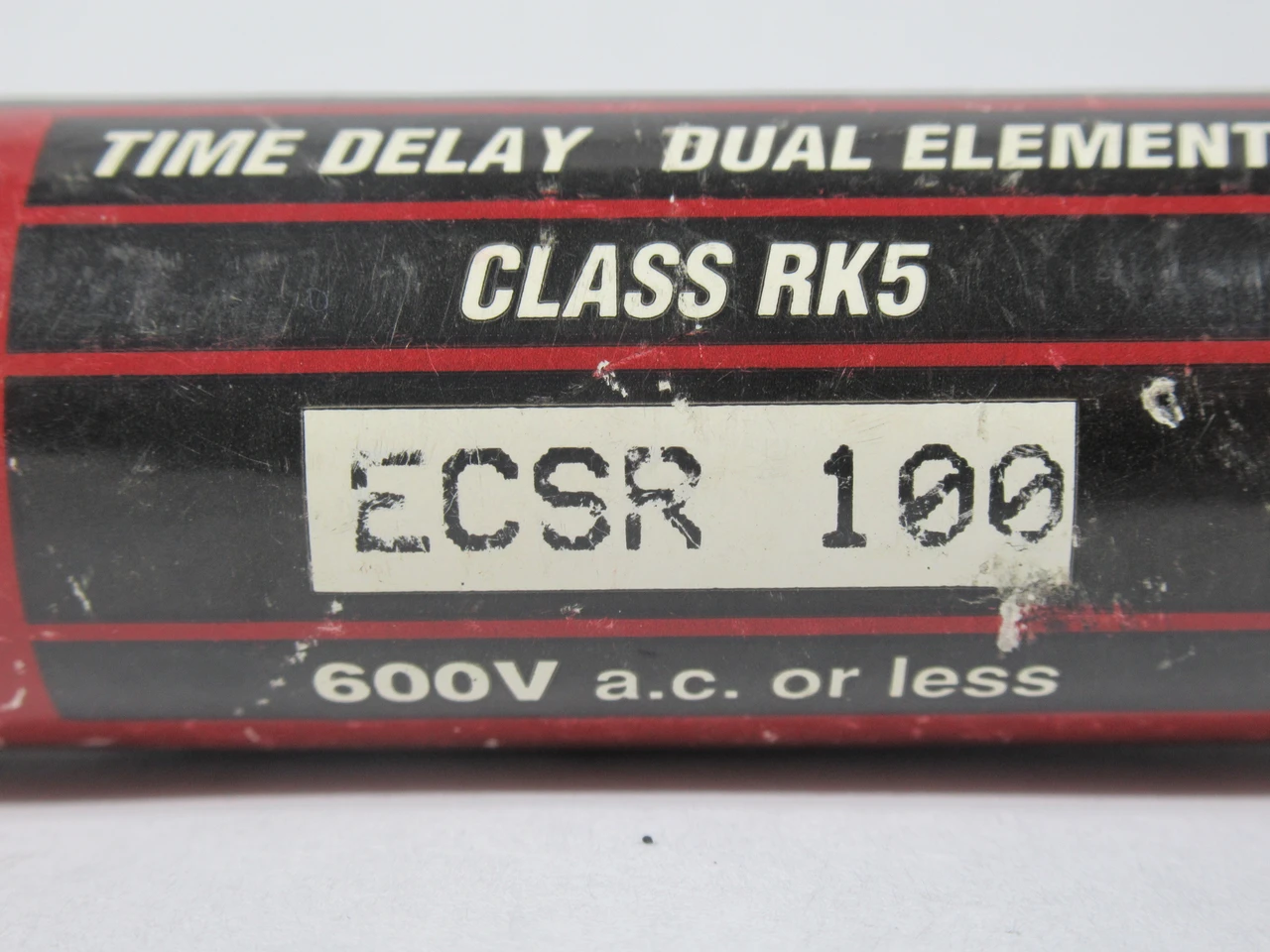 Edison ECSR-100 Bullet Time Delay Dual Element Fuse 100A 600VAC USED