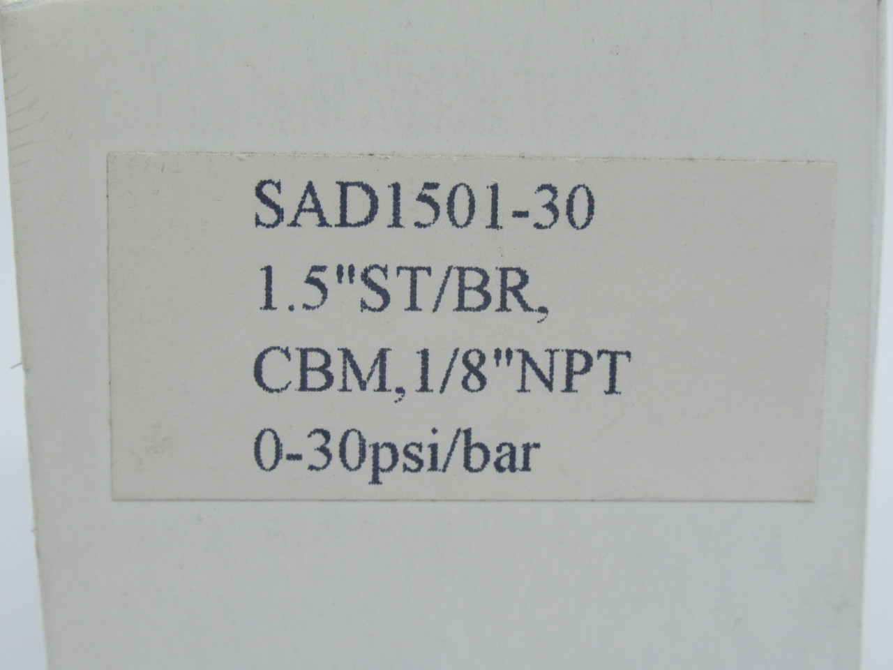 UCI SAD1501-30 Pressure Gauge 0-30 psi 0-2 bar 1.5" D 1/8"NPT Back NEW