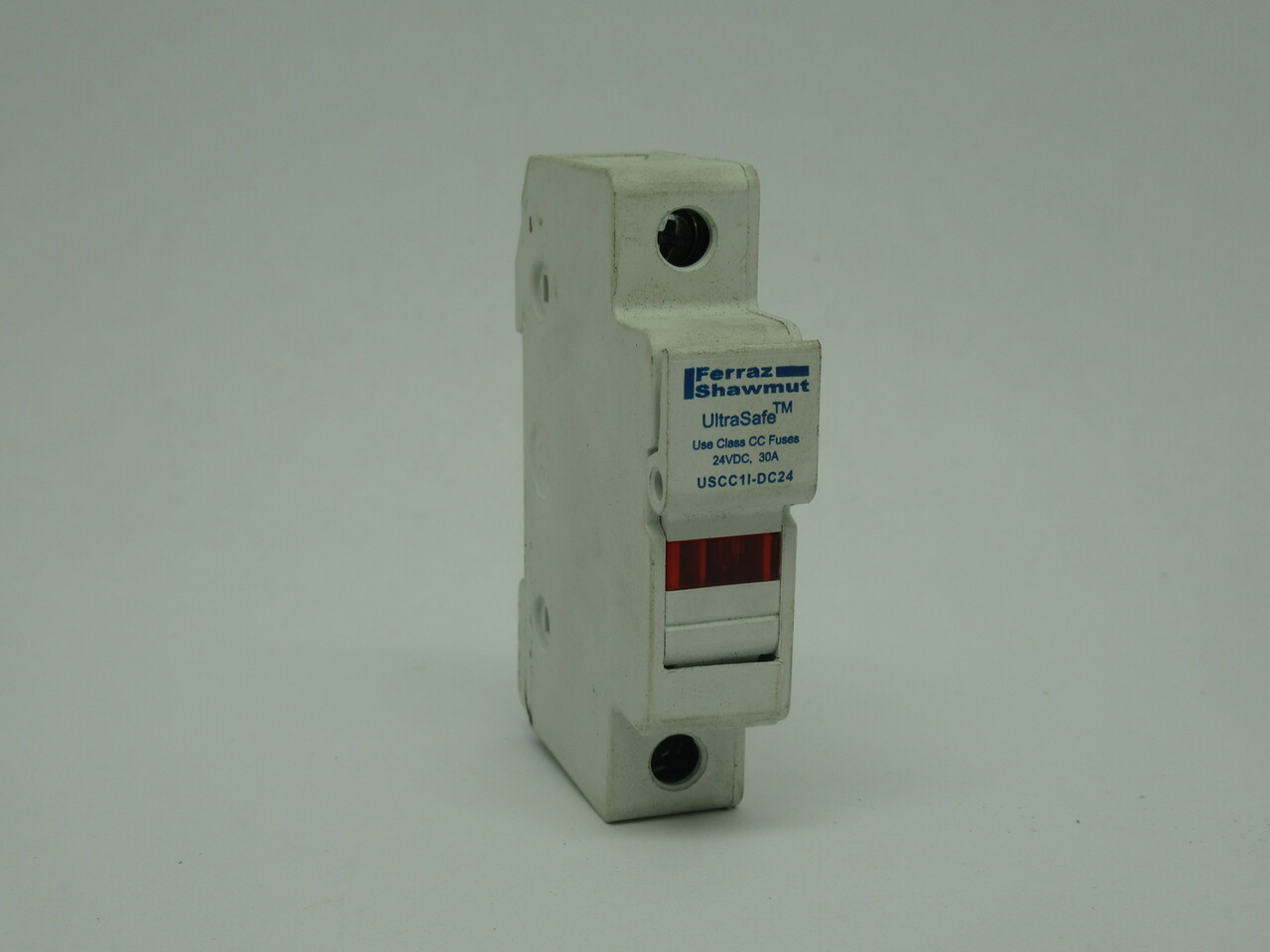 Ferraz Shawmut USCC1I-DC24 Fuse Holder 30A 24VDC 1-Pole 14-6AWG 14-10AWG USED