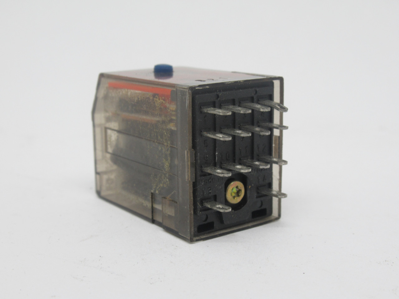 Schrack ZG450024 Plug-In Relay w/ Reset 24VDC 5A 14-Blade 4-Pole USED