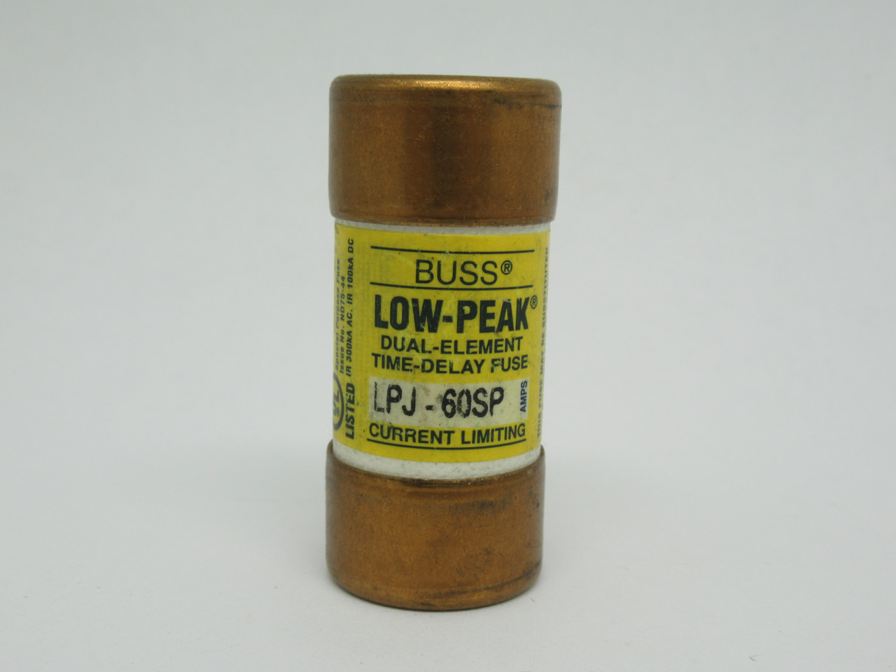 Cooper Bussmann LPJ-60SP Low-Peak Dual Element Time Delay Fuse 60A 600VAC USED