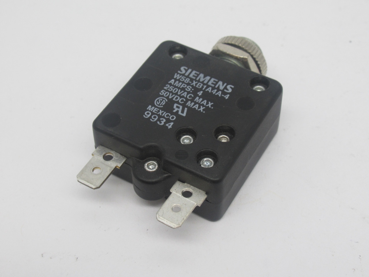 Siemens/Potter & Brumfield W58-XB1A4A-4 Thermal Circuit Breaker 4A 250VAC USED