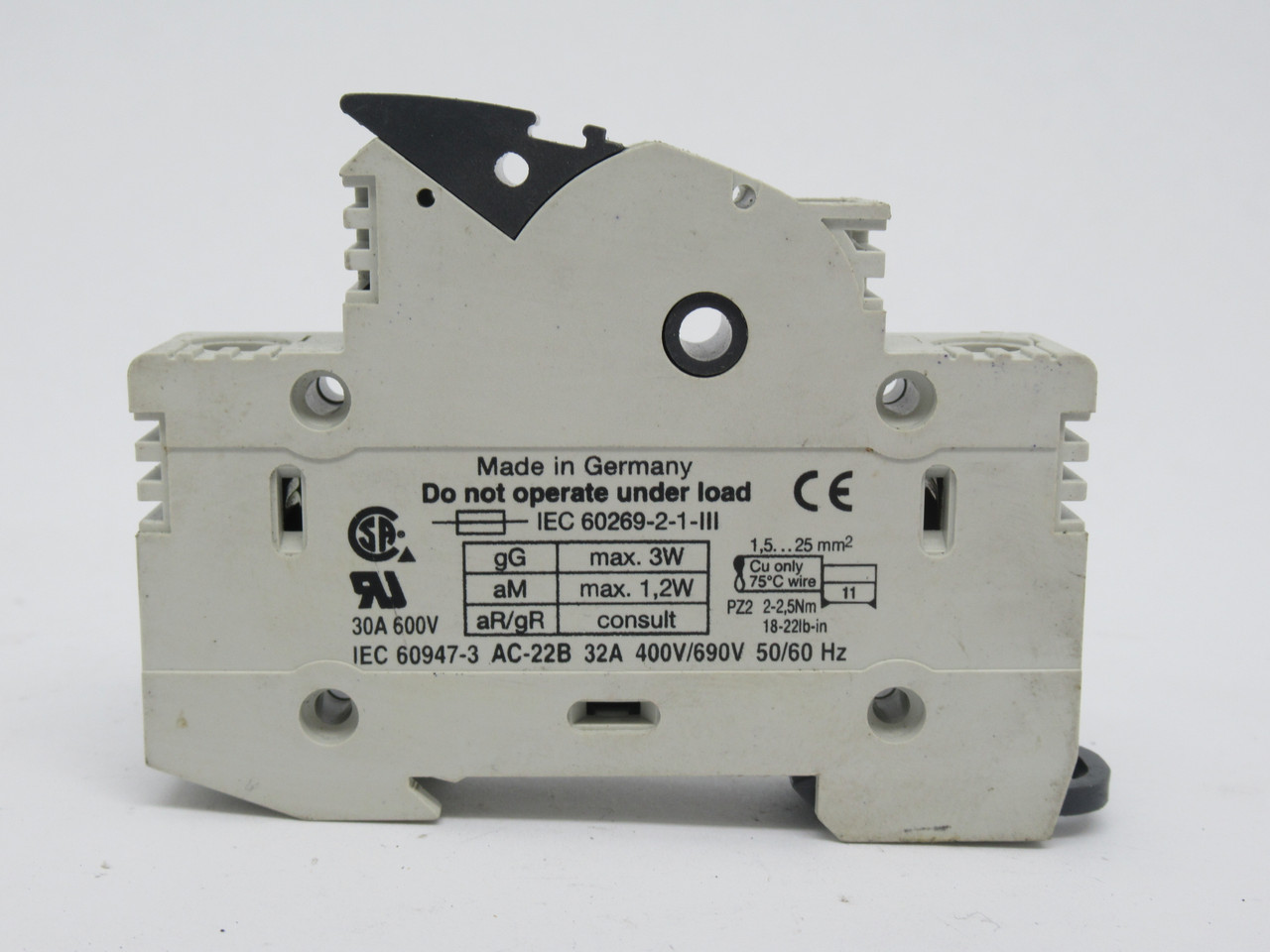 Italweber SBCH1x38 2304138 Fuse Holder 32A 690V 1-Pole USED