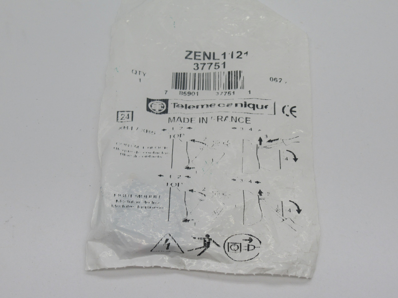 Telemecanique ZEN-L1121 Contact Block 1NC 600V 10A NWB