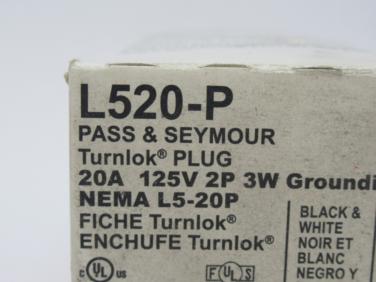 Pass & Seymour Legrand L520-P Turnlok Plug 20A 125V 3W 2P NEW