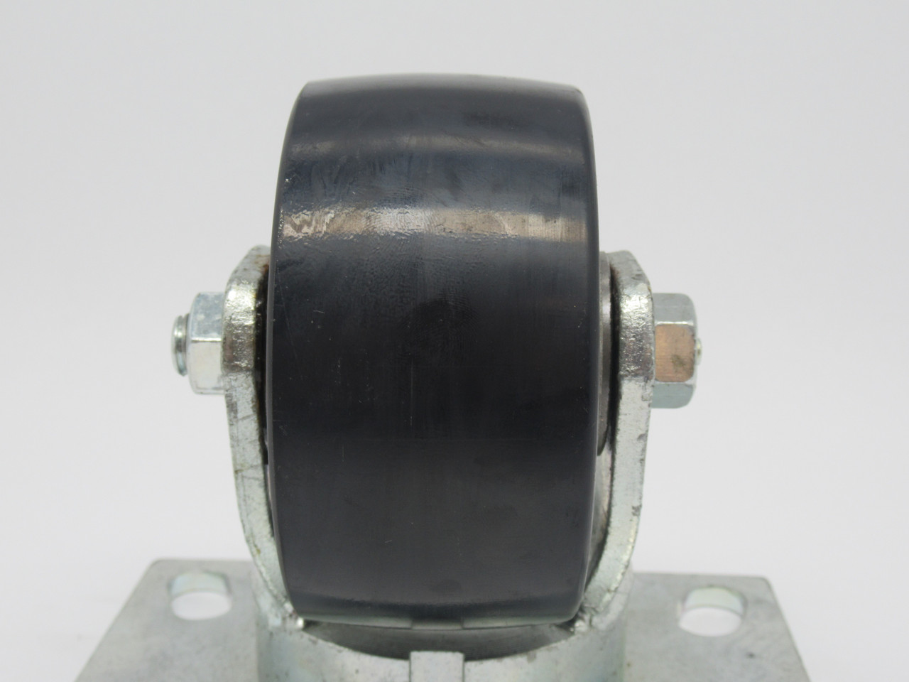 RWM Polyurethane Caster Wheel 4" D 2" W 1-3/16" Bearing w/ Mount USED