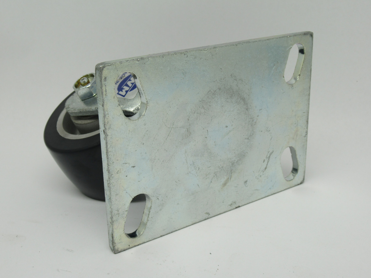 RWM Polyurethane Caster Wheel 4" D 2" W 1-3/16" Bearing w/ Mount USED