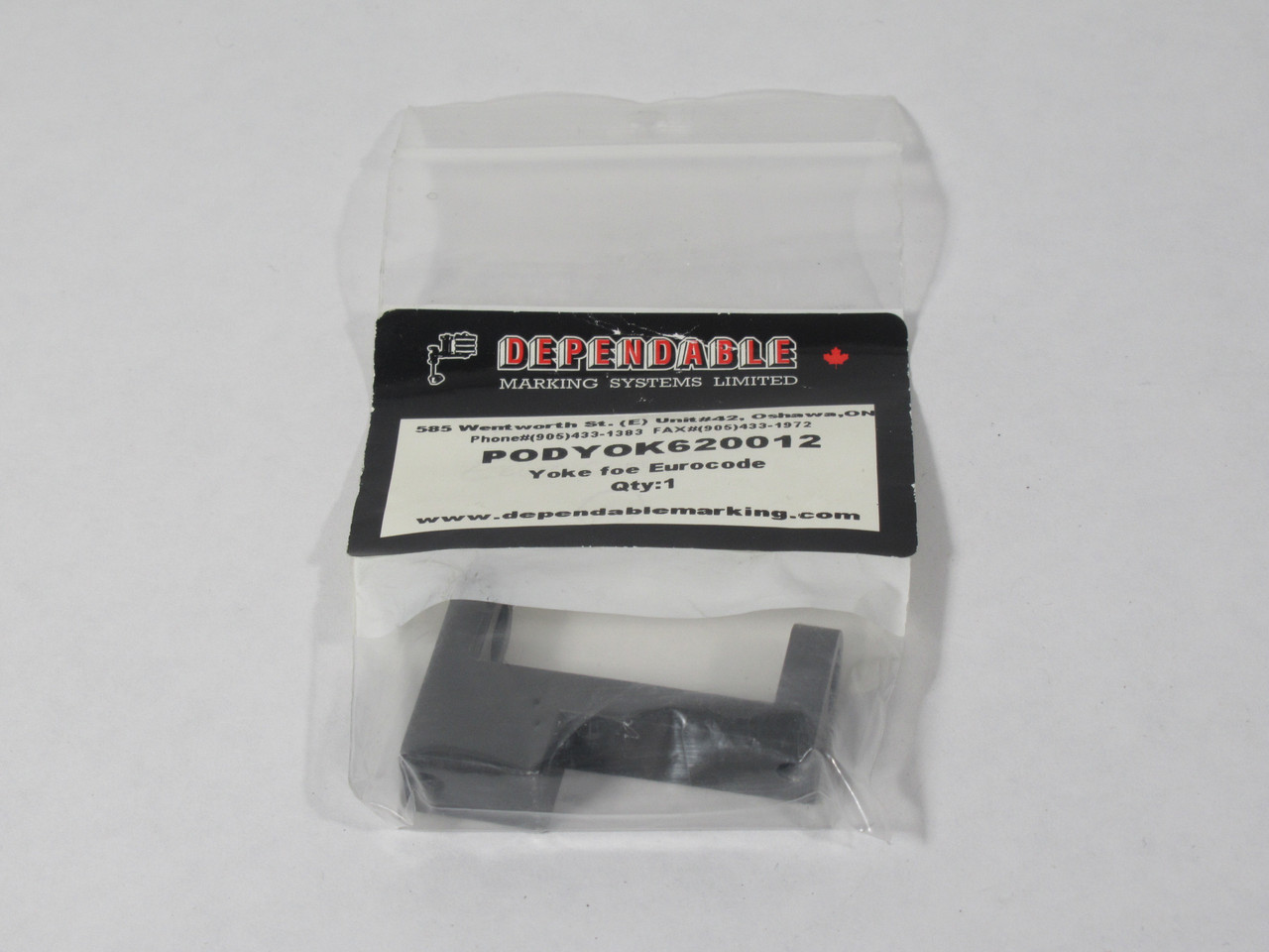 Dependable Marking Systems PODYOK620012 Yoke for Eurocode Stamp Printer 2" L NWB
