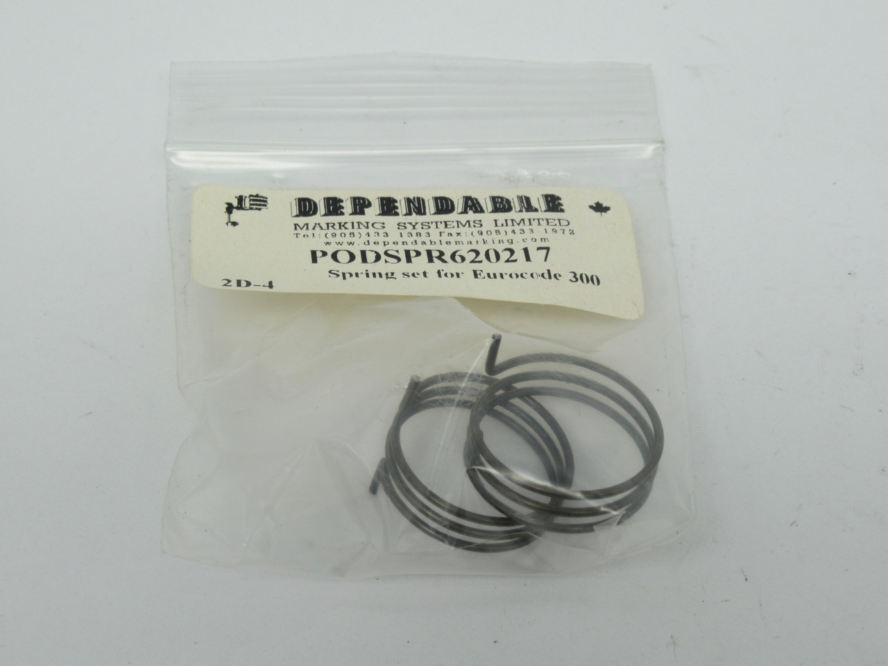 DMS PODSPR620217 Spring Set for Eurocode 300 Thermal Printer *LOT OF 2* NWB