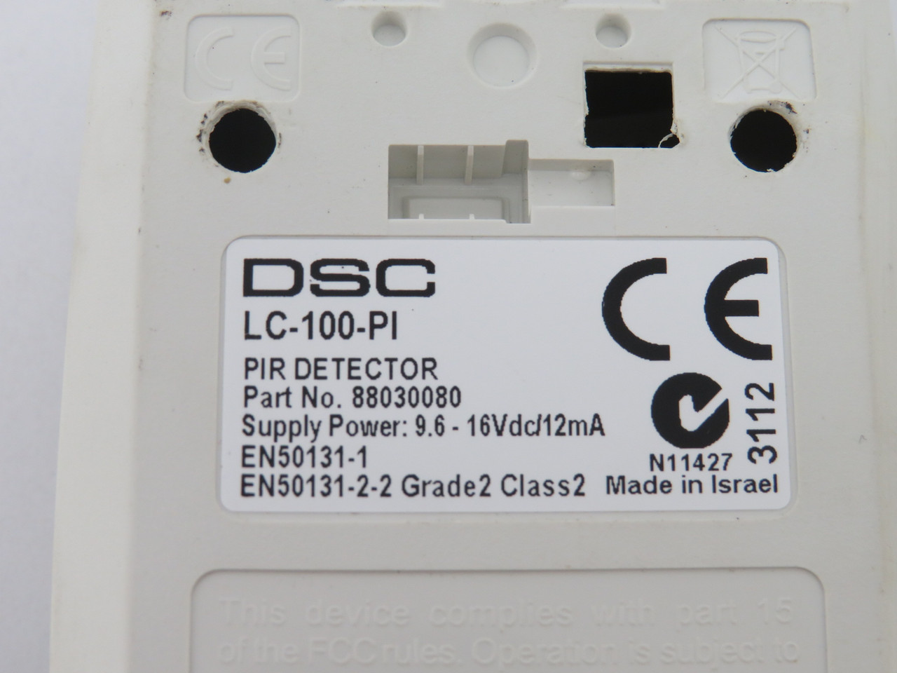 DSC LC-100-PI PIR Motion Detector 9.6-16VDC 12mA USED