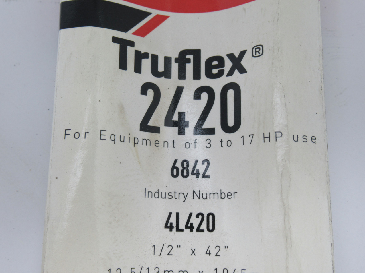 Gates 2420 Truflex V-Belt 42" L x 0.5" W x 0.31" T NEW