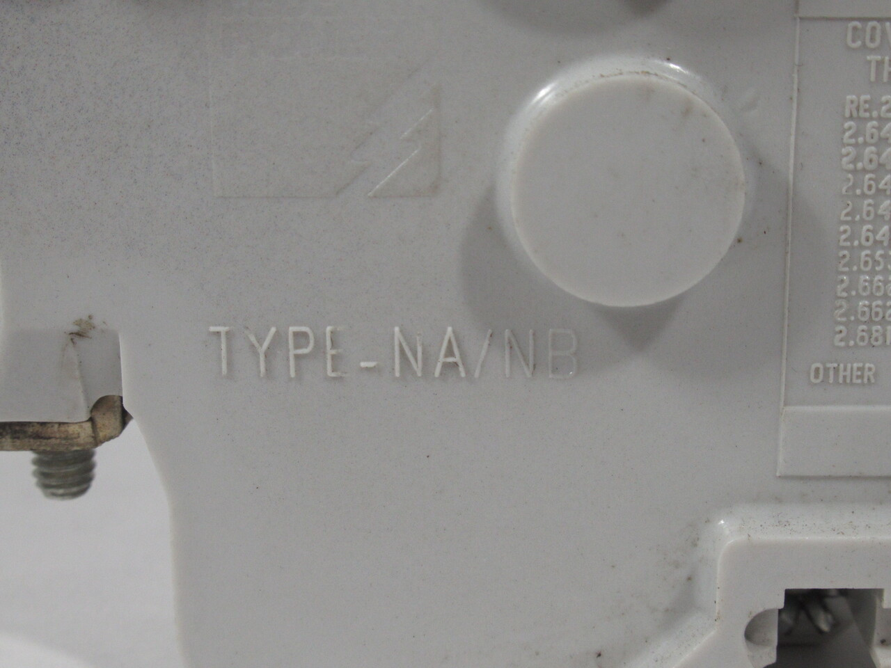 Federal Pioneer NB15 Bolt On Circuit Breaker White 15A 1-Pole 120/240VAC USED