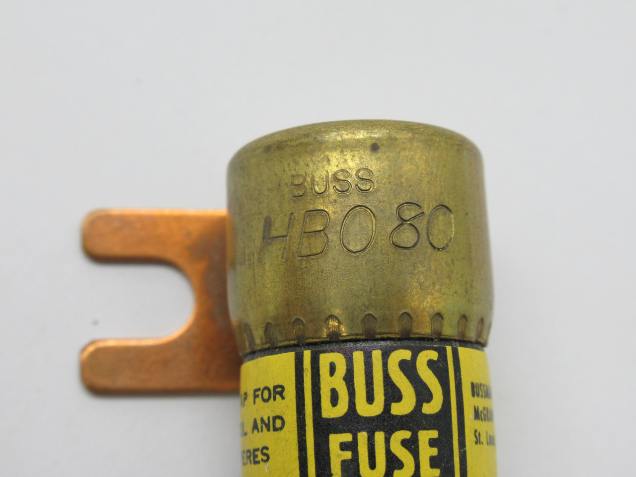 Bussmann HBO-80 Open Hole Bolt On Fuse 80A 32VAC/DC USED