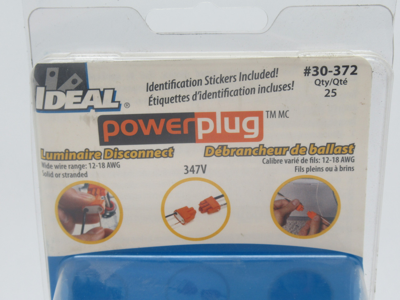 Ideal 30-372 Power Plug 2-Wire 347V 12-18AWG *Lot of 13* NEW