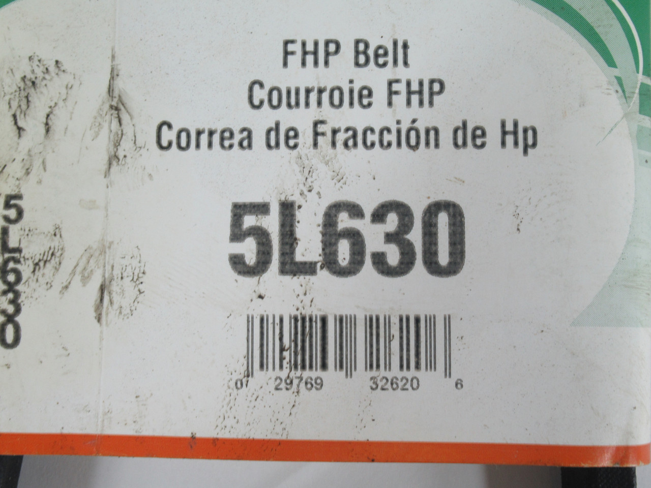 NAPA 5L630 Fractional Horsepower V-Belt 63" L x 0.66" W NEW
