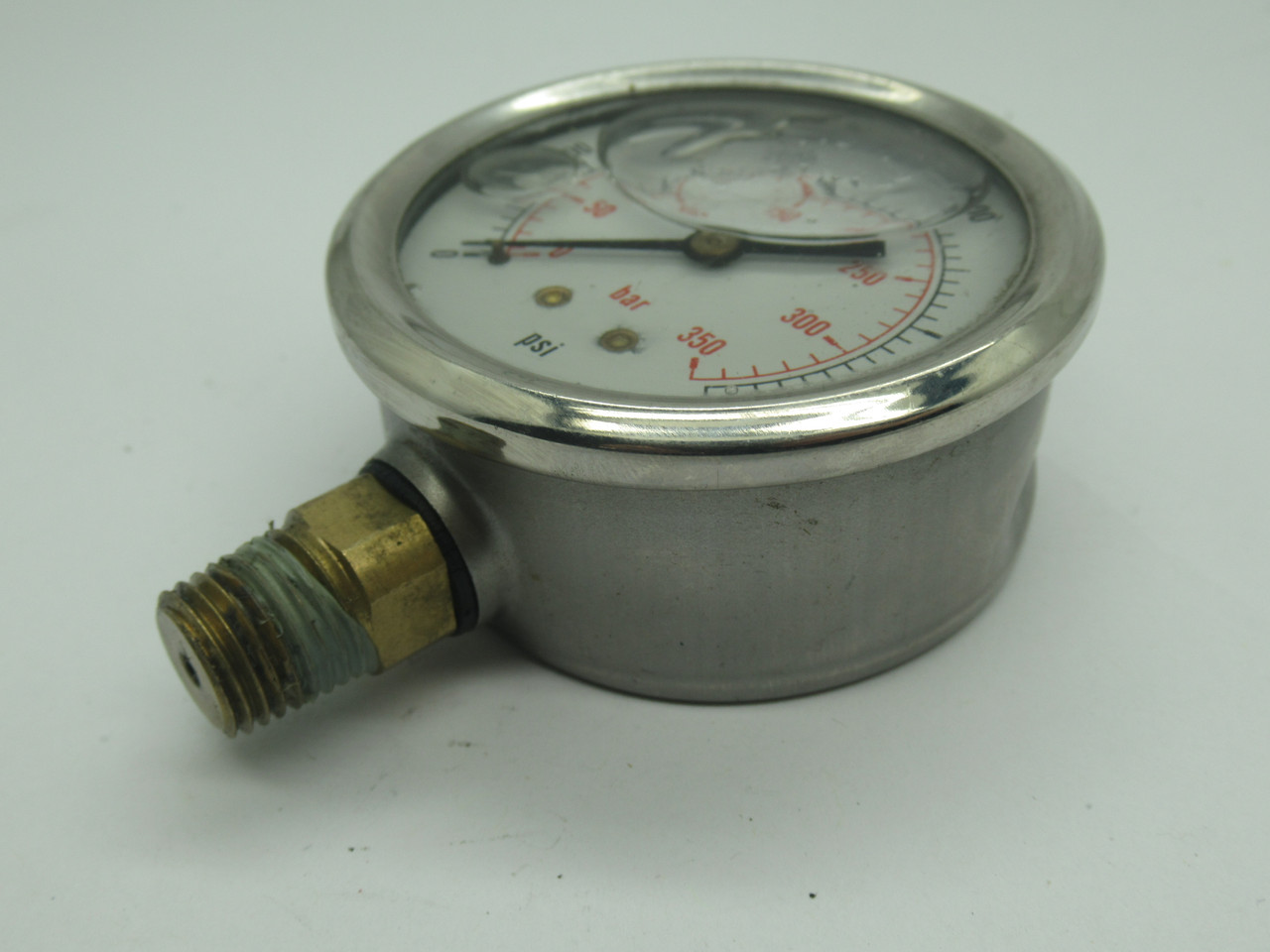 Generic Liquid Filled Pressure Gauge 0-5000 1-1/2" Dial 1/4"NPT Bottom Port USED