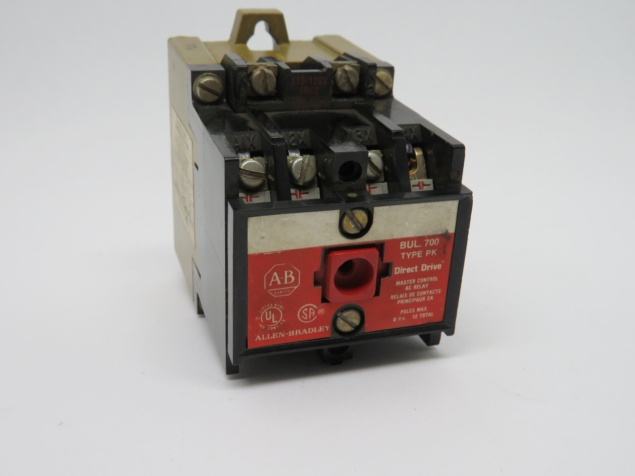 Allen-Bradley AC Control Relay 700-PK800A1 Series A Missing Contact Screw USED