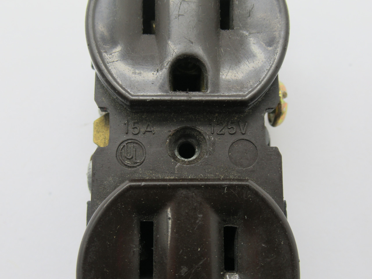 Leviton 5262 Duplex Receptacle 15A 125V Brown *Missing Tabs* USED