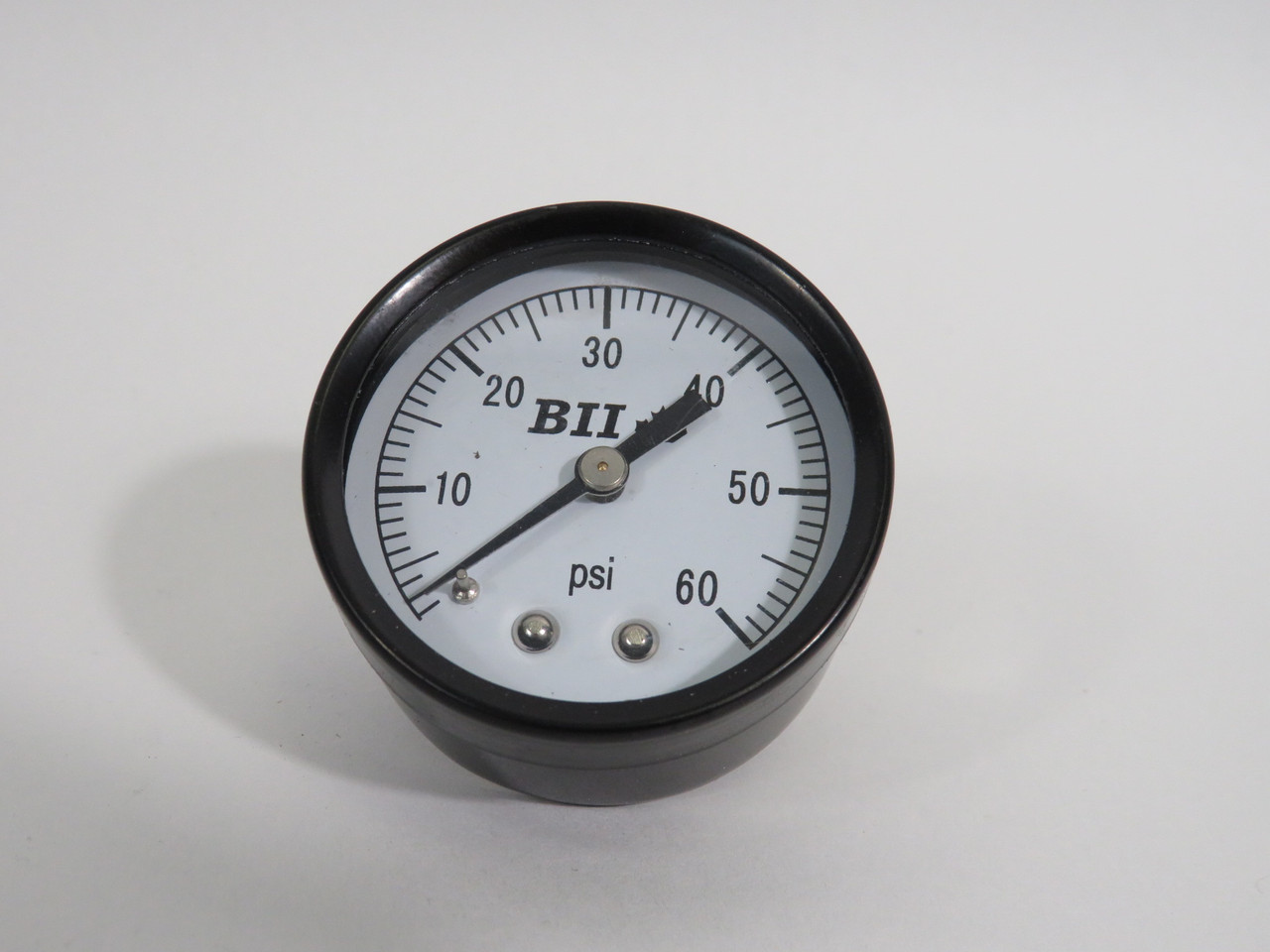 BII PGCBM-1-60NL 2" Dial Pressure Gauge 0-60Psi 1/4"MPT Back Connection NEW