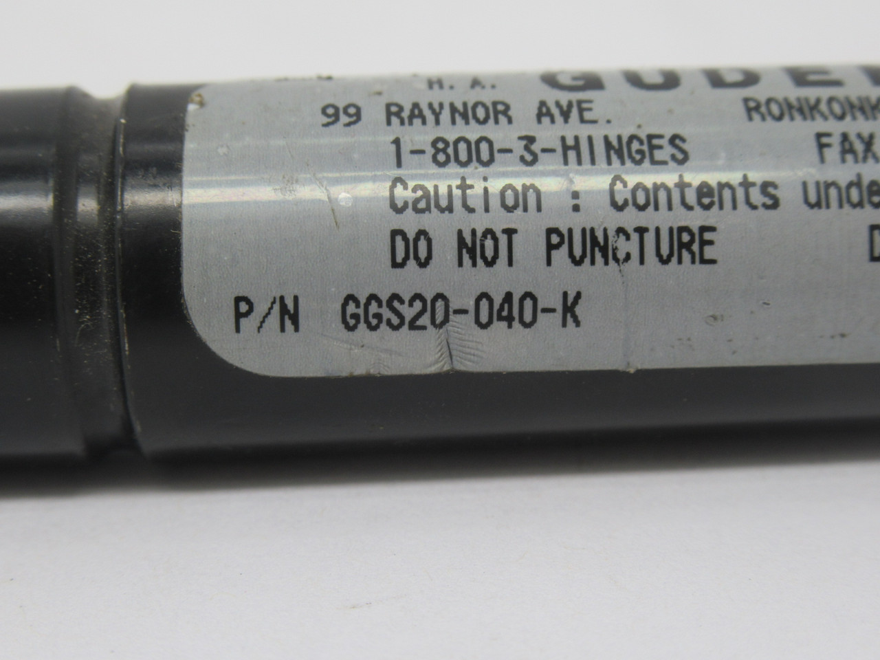 H.A Guden GGS20-040-K Standard Gas Spring 9.6" Length 3.25" Stroke 40Lb USED