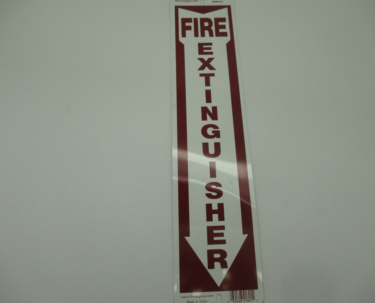 Hillman 844112 Fire Extinguisher Sign 4"X18" NOP