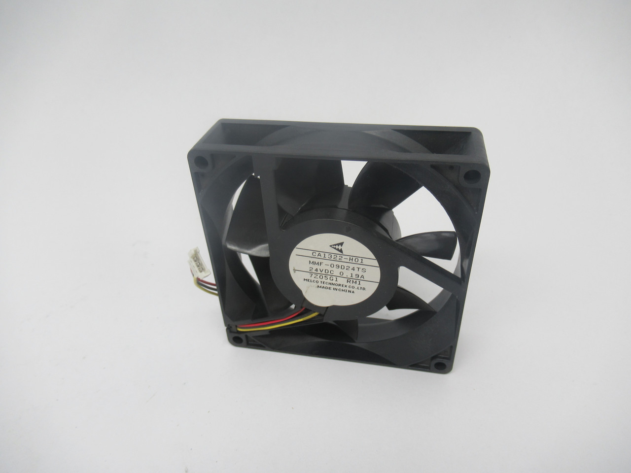 Melco Technorex MMF-09D24TS 3 Wire Cooling Fan 24VDC 0.19A USED