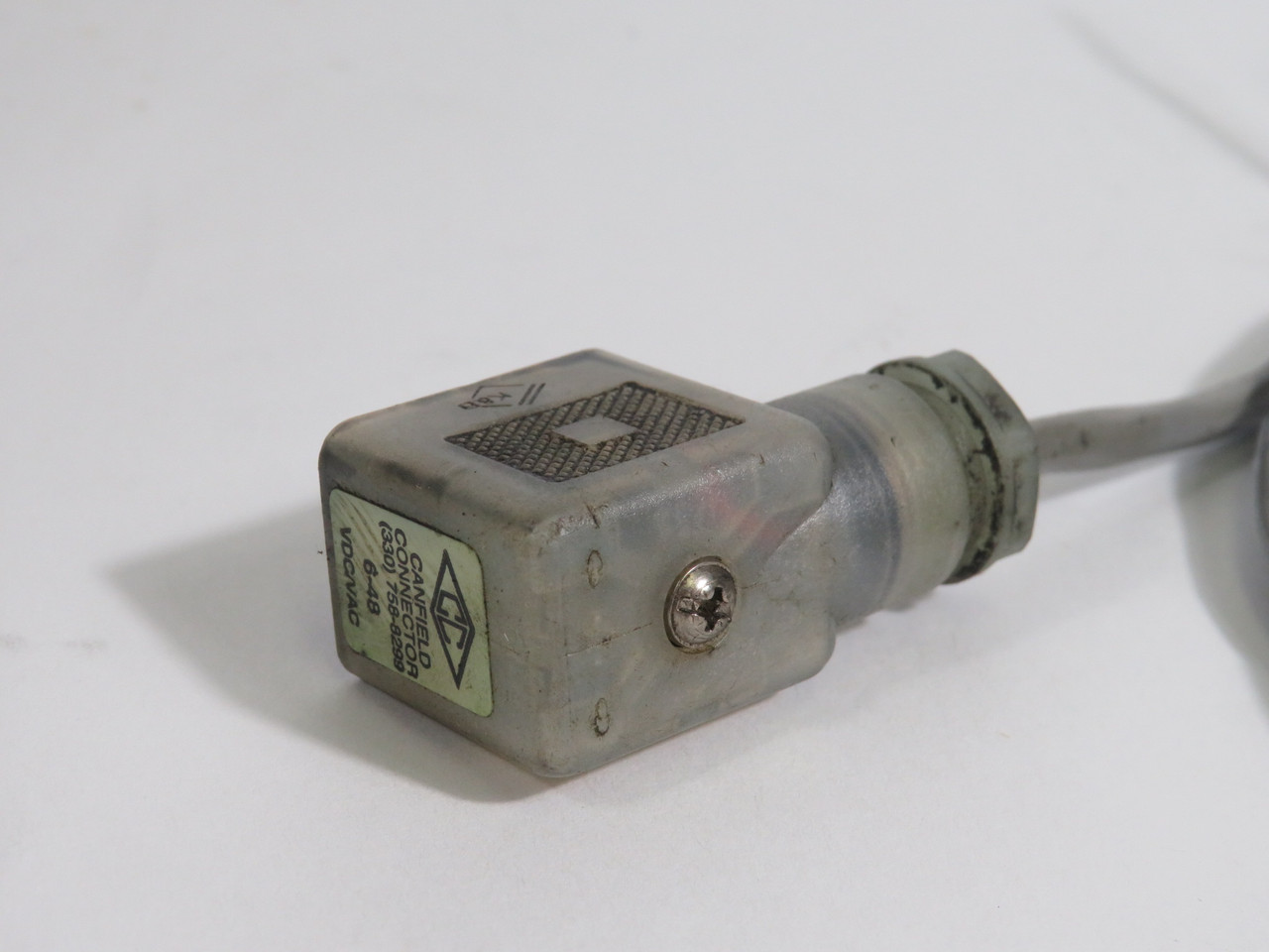 Canfield Connector MSD6 Solenoid Connector Cable 10A 250V 3 FT Cable USED