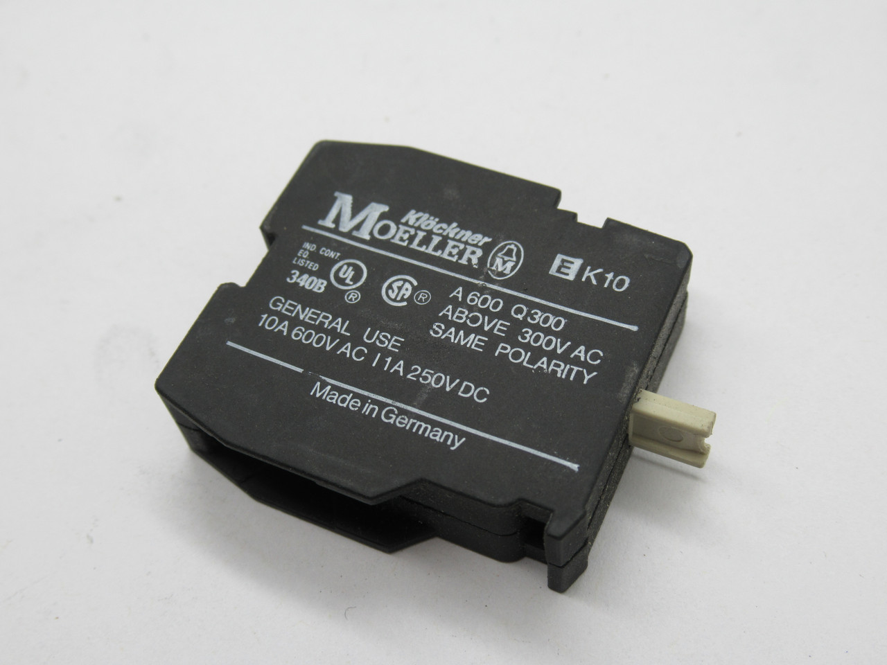 Klockner-Moeller EK10 Contact Block 10 Amp 600 VAC USED