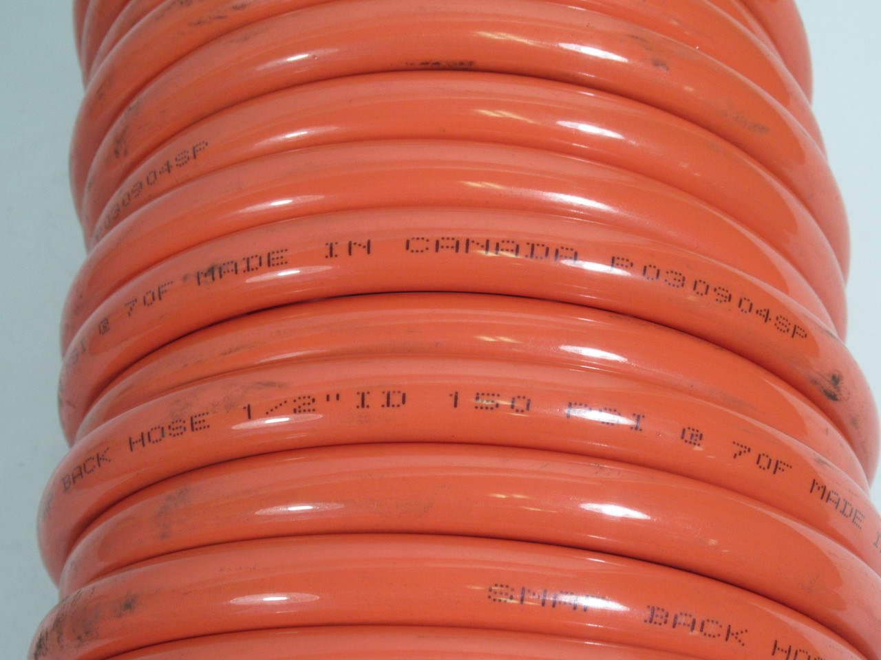 Snapback Recoil Air Hose 1/2" ID 150psi Red 12" Height USED