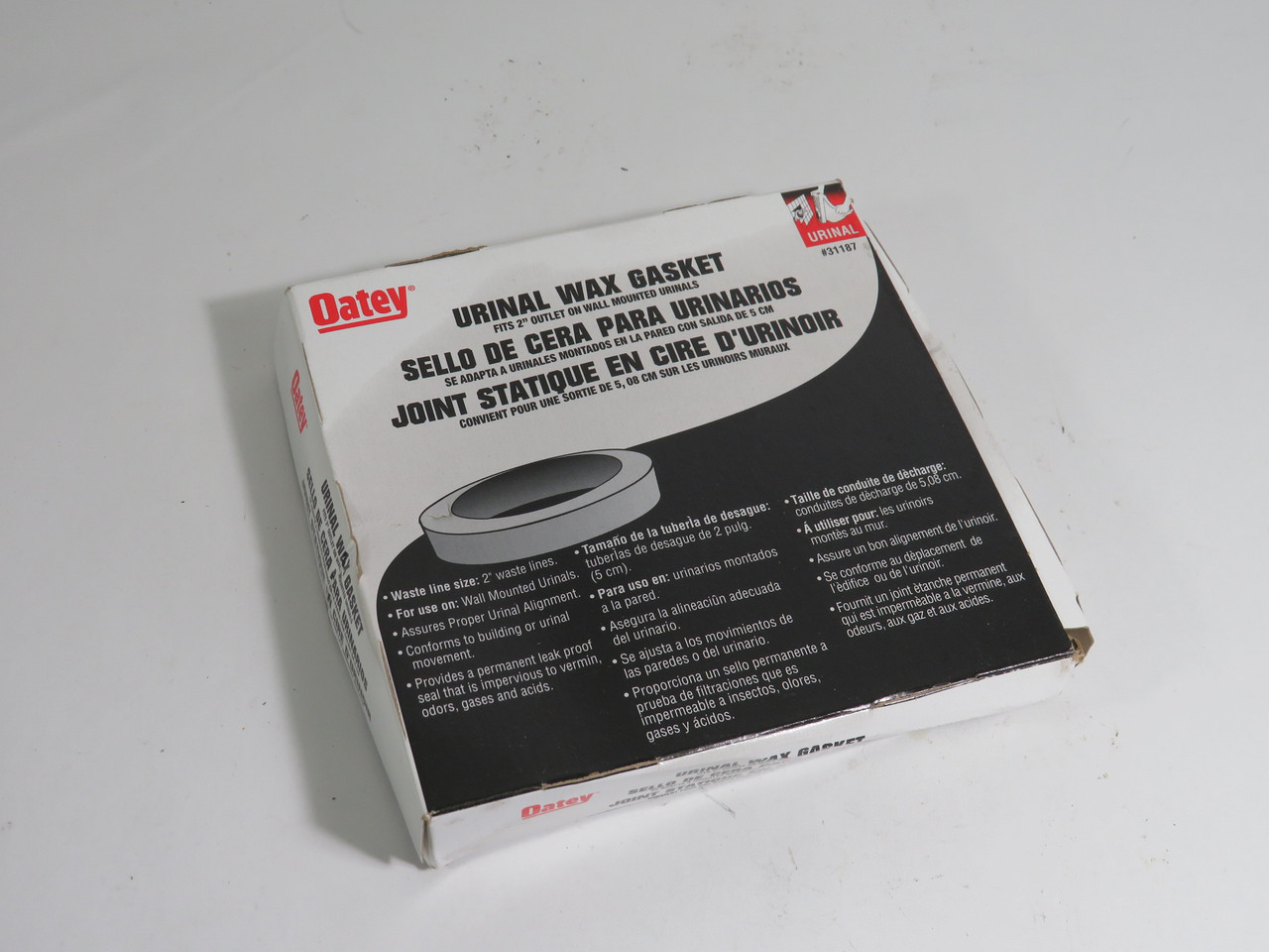 Oatey 31187 Urinal Wax Gasket 2" Waste Line NEW