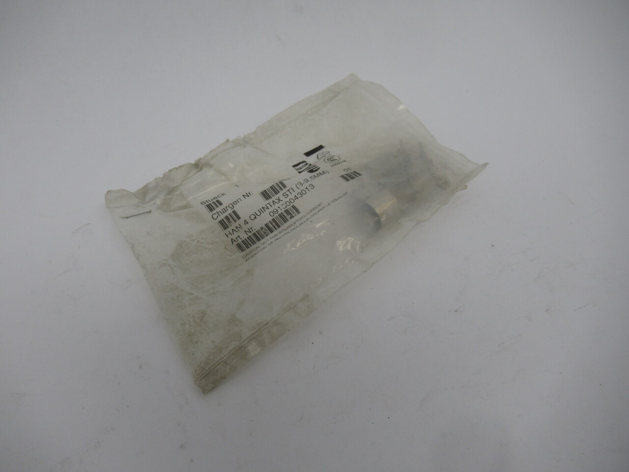 Harting 09150043013 Han 4 Quintax Stift 3-9.5mm NWB