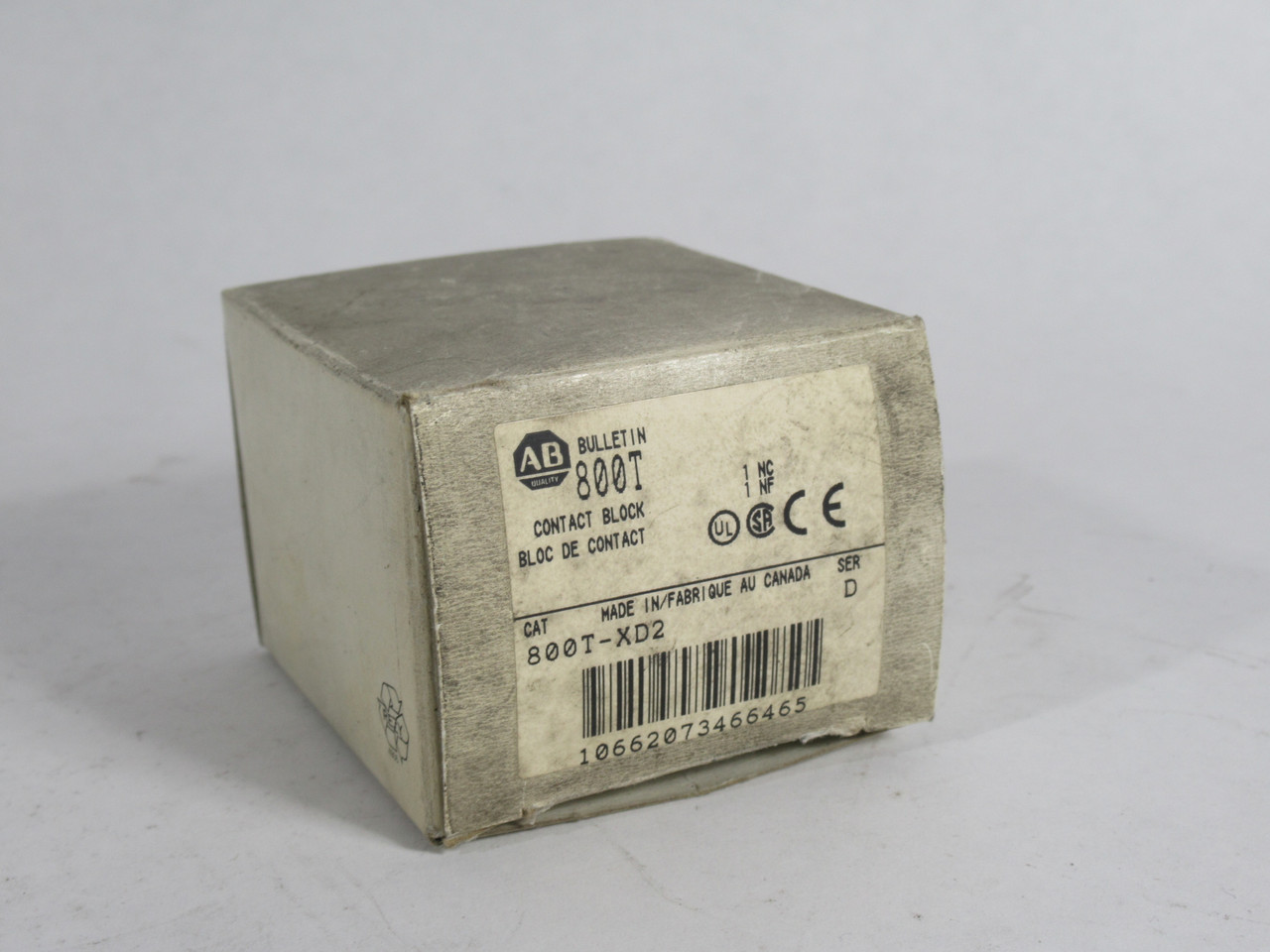 Allen-Bradley 800T-XD2 Contact Block 600V Series D NEW