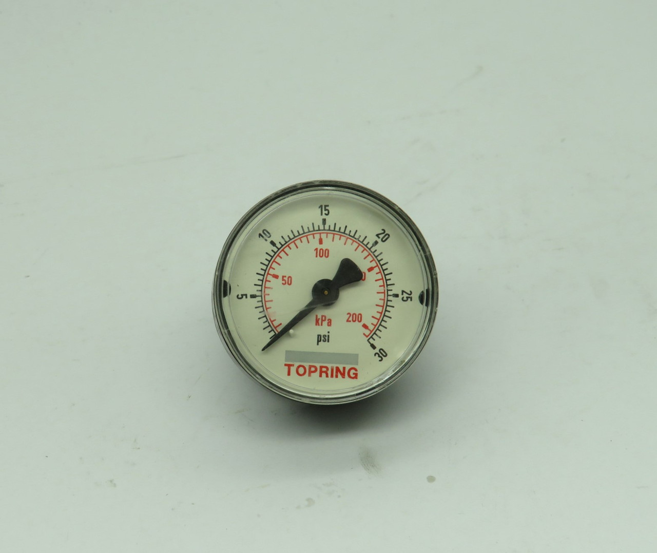 TopRing 55.350 Pressure Gauge 2" 1/8NPT 0-30PSI 0-200Kpa SHELF WEAR USED