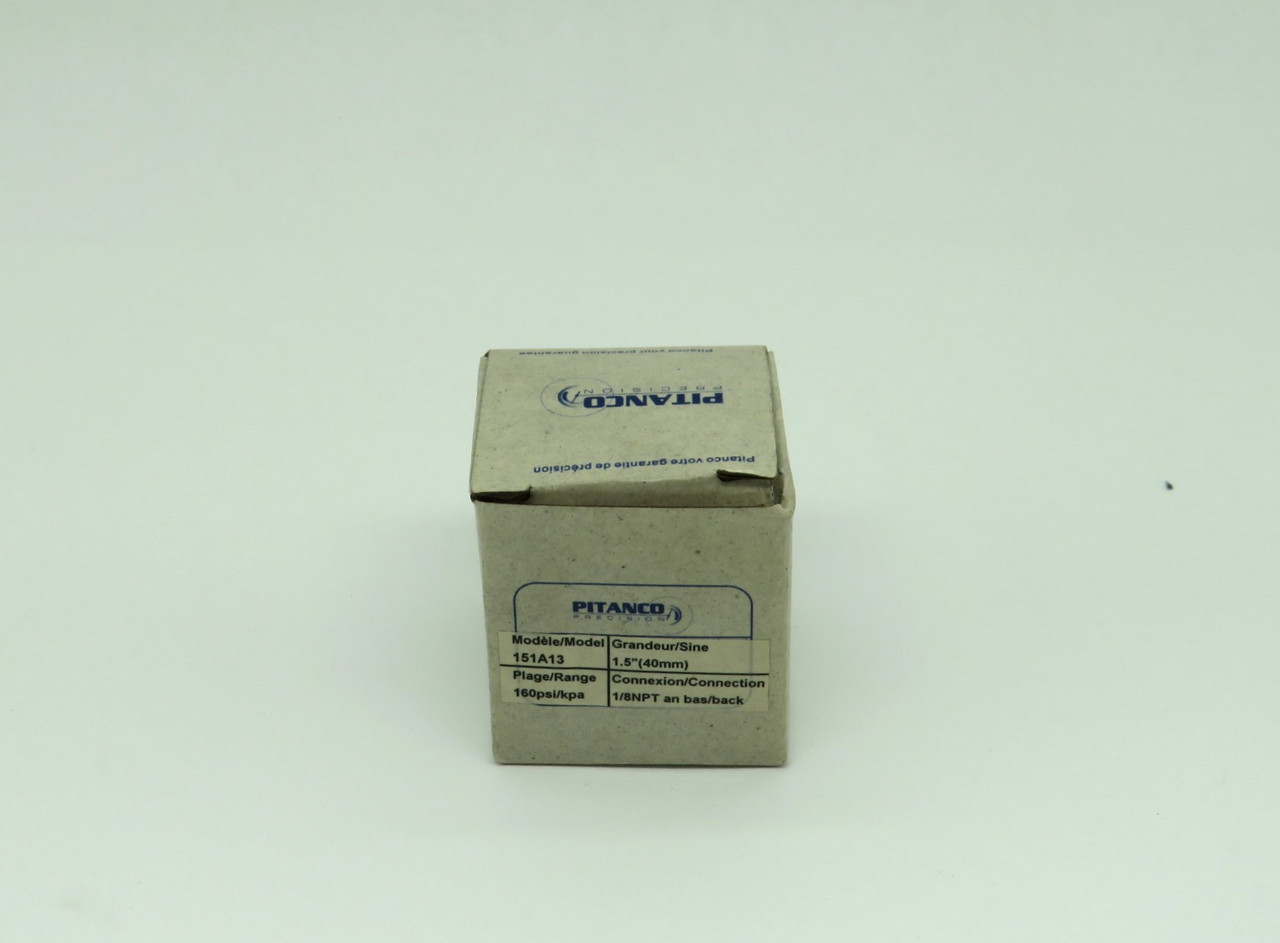 Pitanco 151A13 Pressure Gauge 0-160psi 1.5"(40mm) D 1/8"NPT *Open Box* NEW