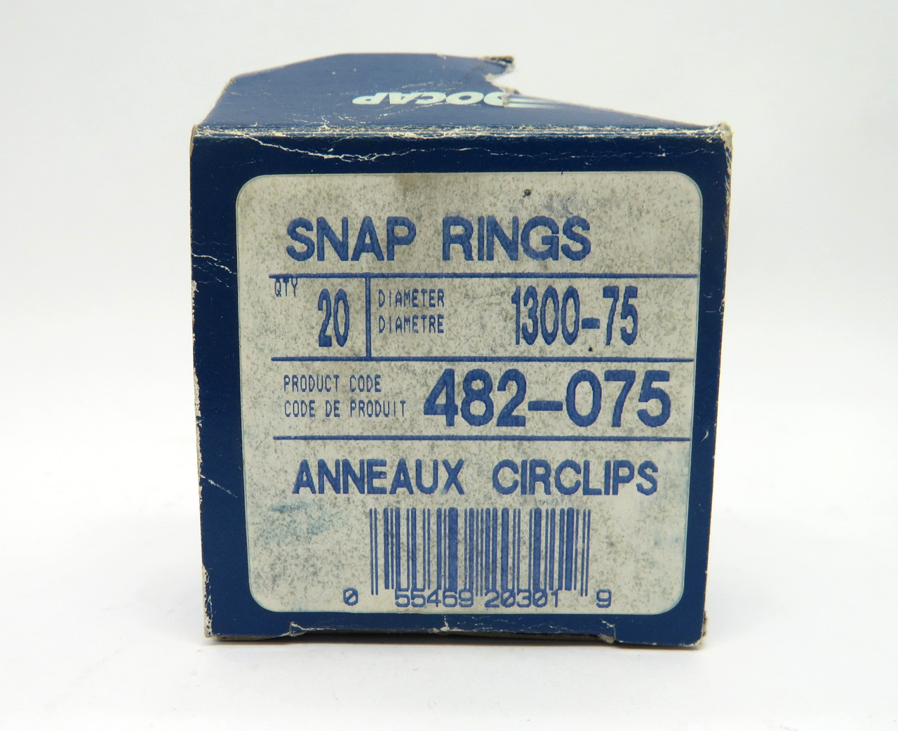 Docap 1300-75 Snap Ring 3/4" 482-075 20-Pack *Damaged/Open Box* NEW