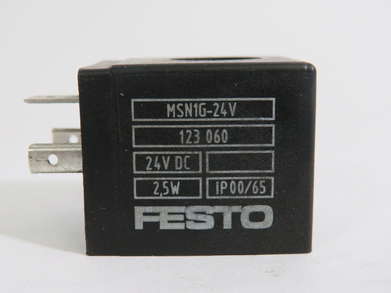 Festo 123060 MSN1G-24V Solenoid Coil 24VDC 2.5W USED