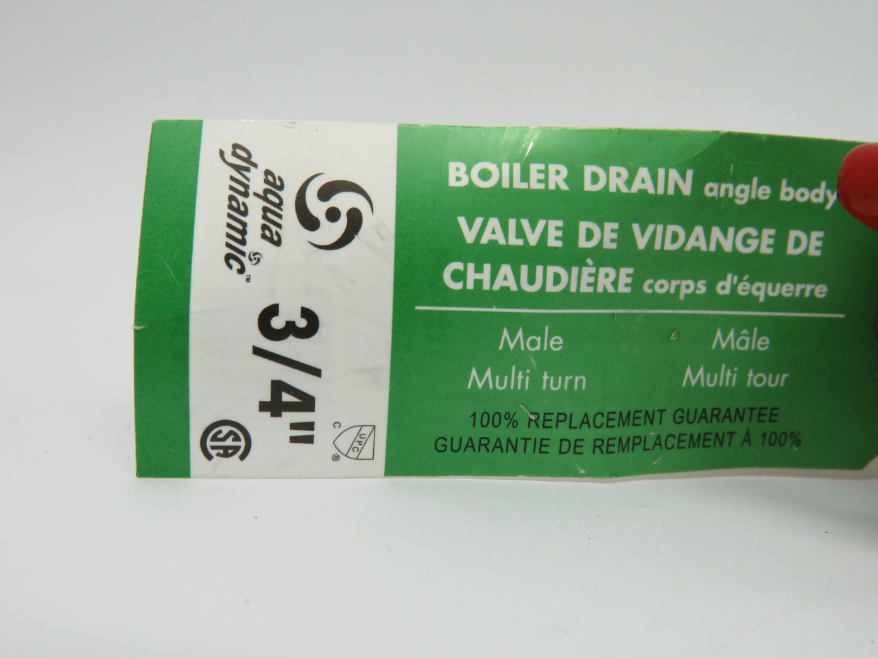 Aqua Dynamic 1102-044 3/4" Boiler Drain Faucet Valve 125PSI Brass Male NOP