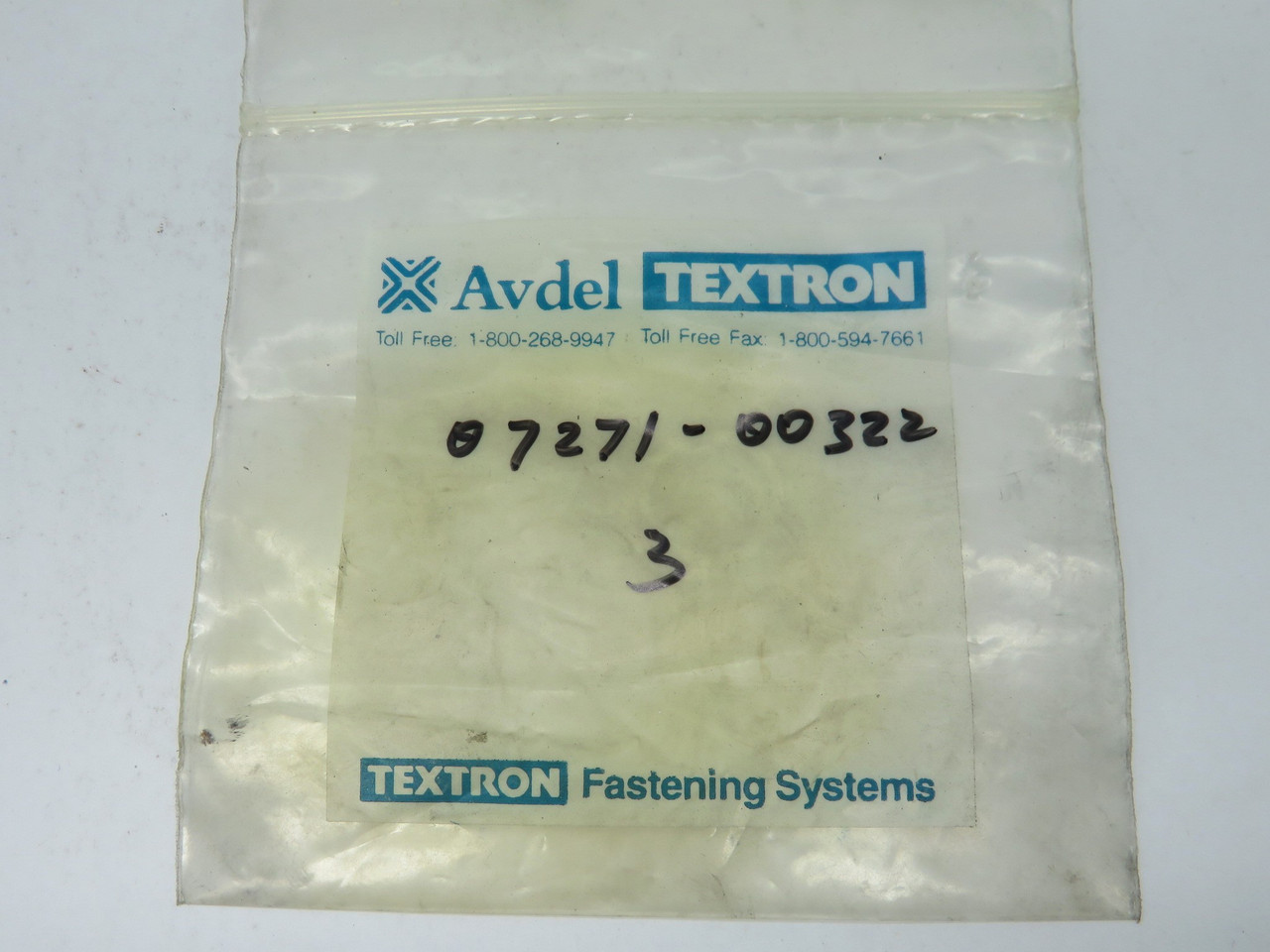 Avdel Textron 07271-00322 Gasket 21mmOD 18mmID Lot of 3 *Open Bag* NWB