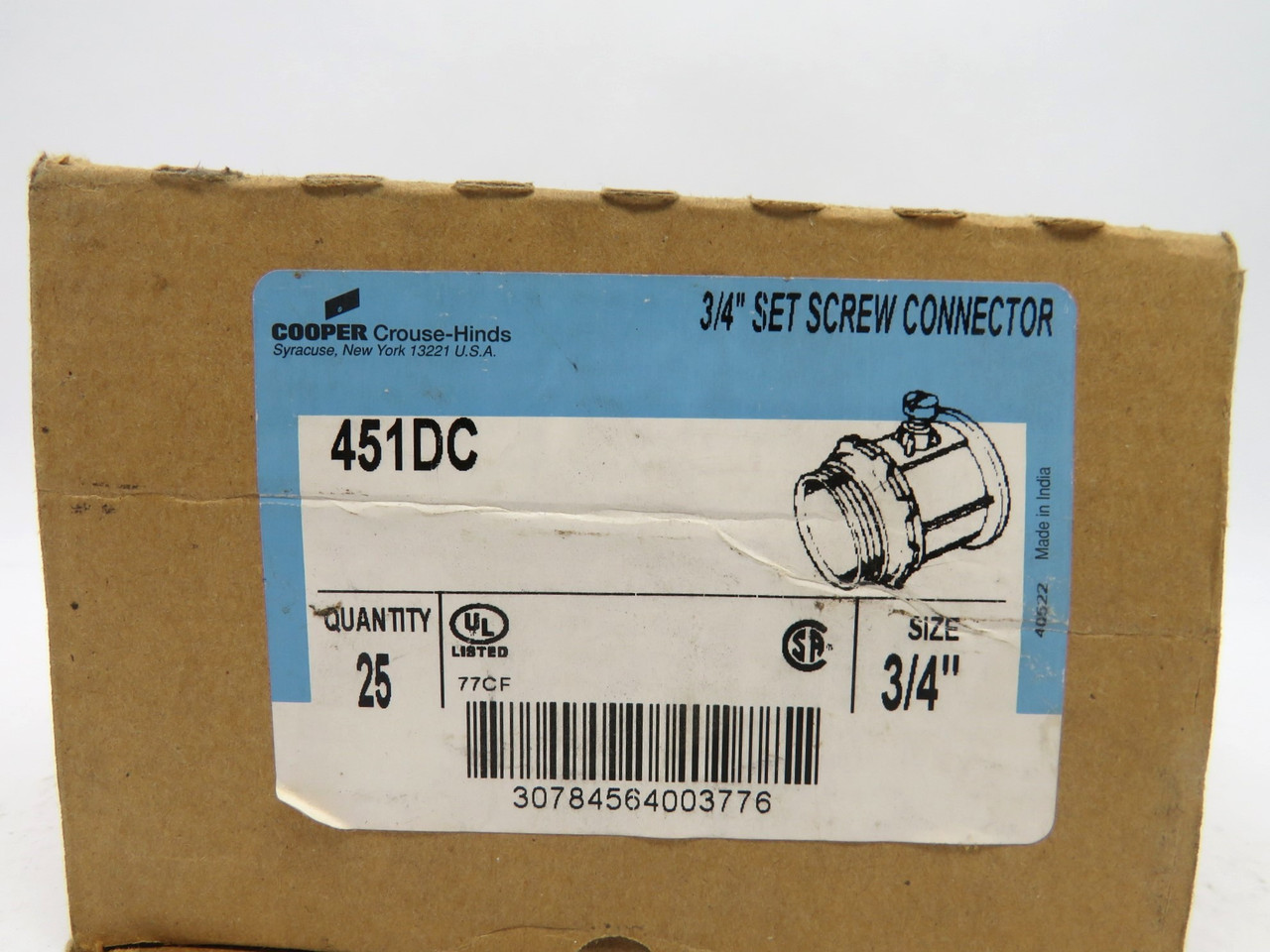 Cooper Crouse Hinds 451DC 3/4" Set Screw Connector Lot of 18 *Open Box* NEW