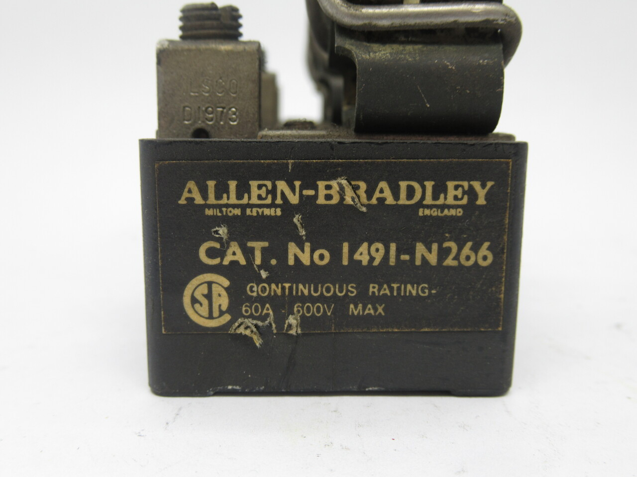 Allen-Bradley 1491-N266 Fuse Block 60A 600V 3-Pole USED