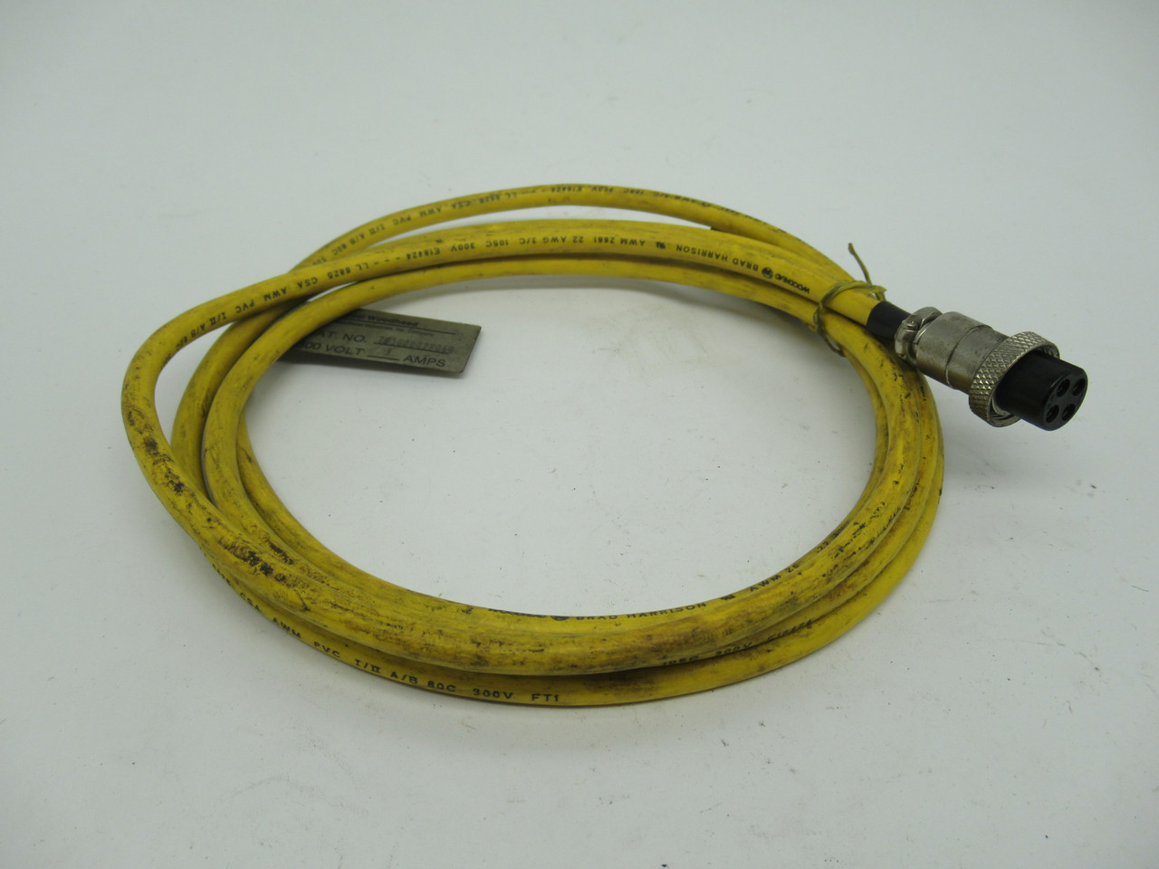 Daniel Woodhead 70300D02F060 Cable w/ Female Connector 300V 3A USED