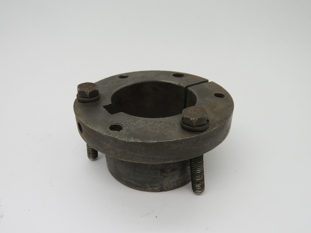 Generic SK2-1/8 Bushing 2-1/8" Bore 3-7/8" OD Missing Bolt USED