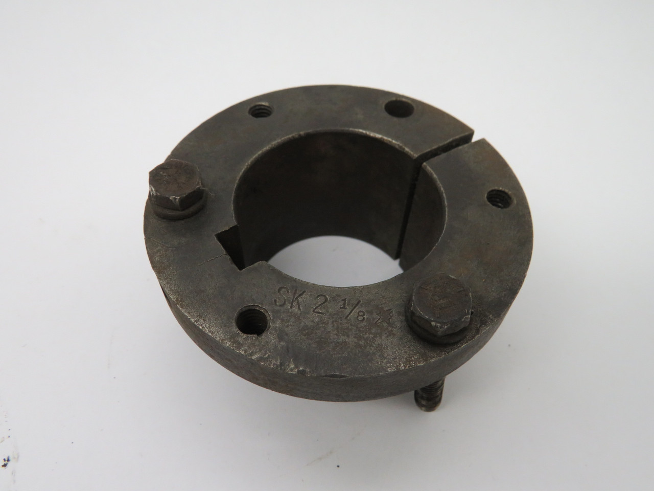 Generic SK2-1/8 Bushing 2-1/8" Bore 3-7/8" OD Missing Bolt USED