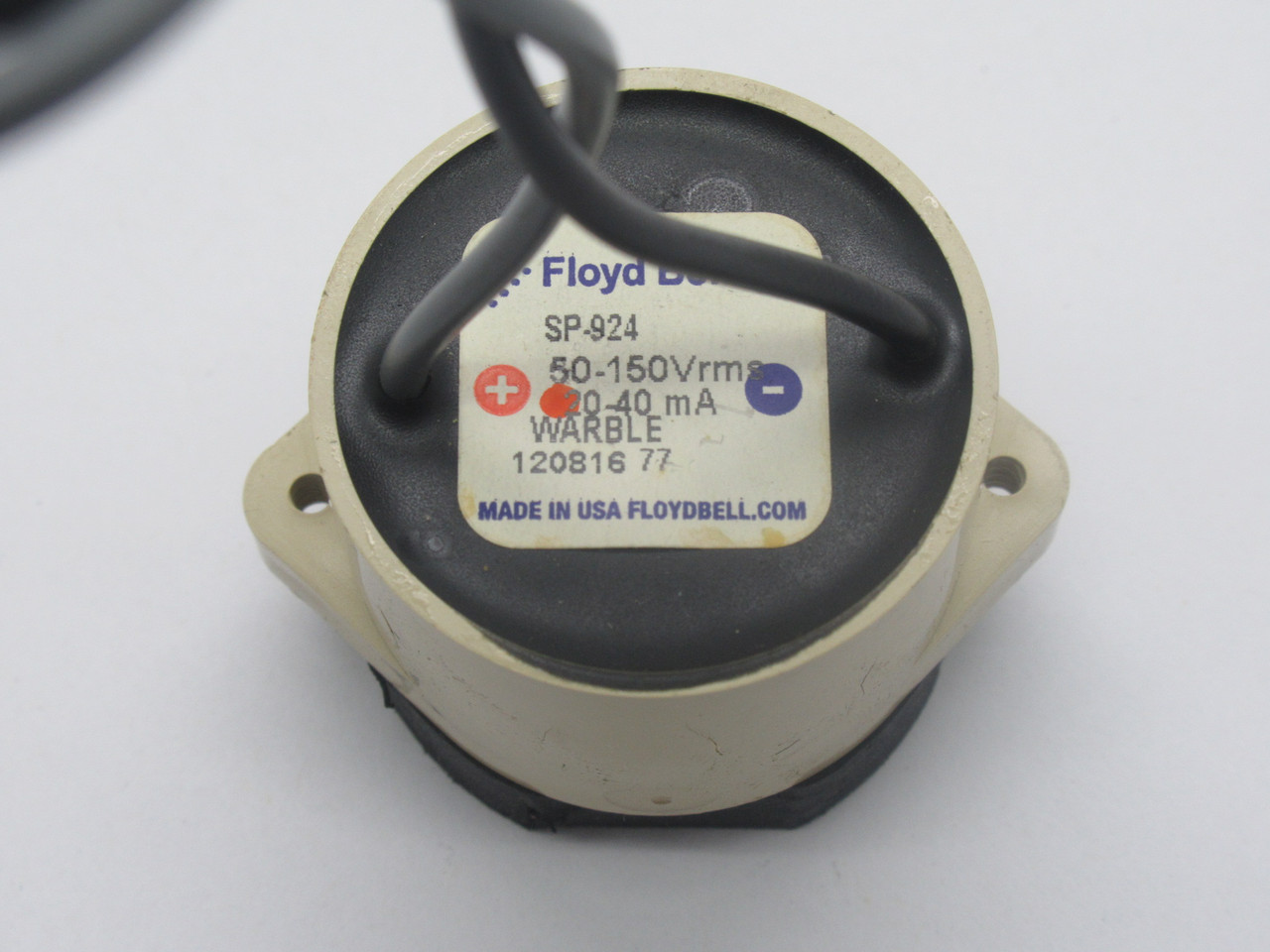 Floyd Bell Inc SP-924 Warble Piezo Alarm 50-150Vrms 20-40mA CRACKING NOP
