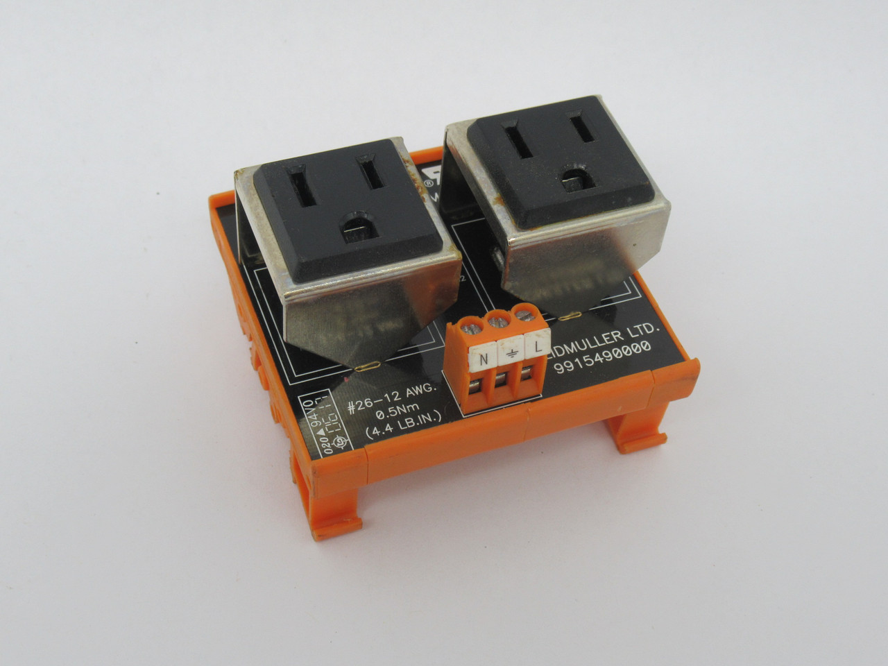 Weidmuller 9915490000 Duplex Outlet Module 125V 15amp USED