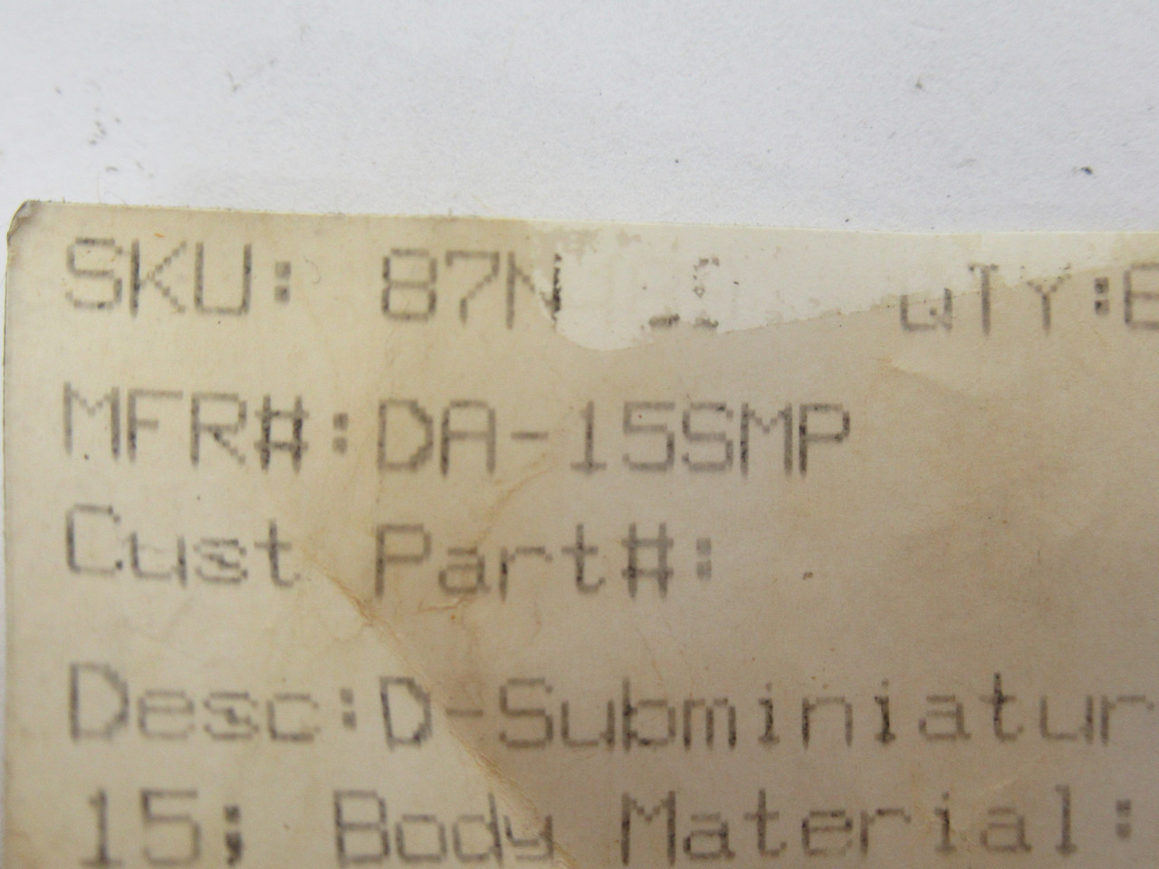 SPC DA-15SMP Female Connector 15 Pin ! NOP !