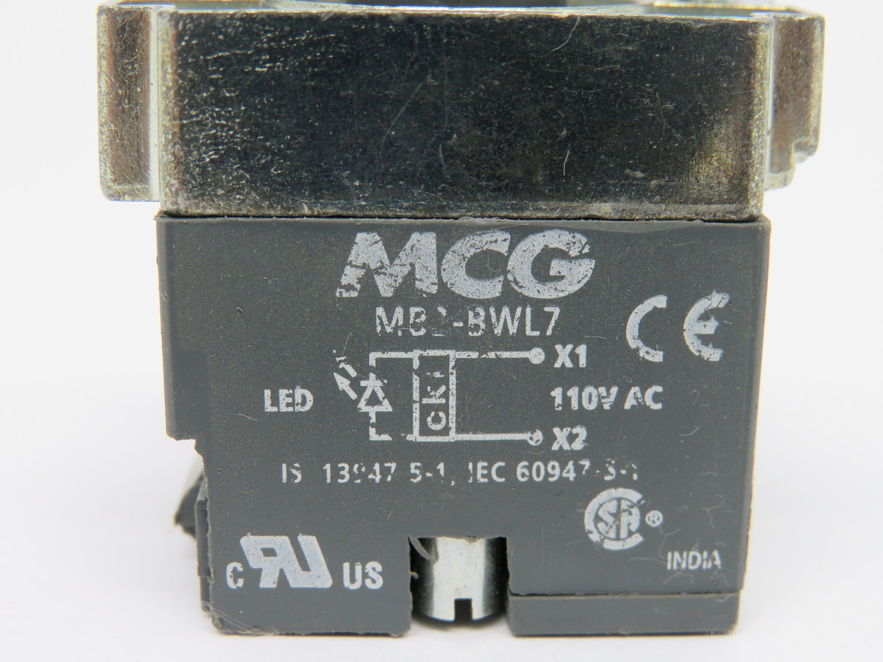 MCG MB2-BWL74 Switch Body Assembly with Red LED Lamp and Fixing Collar USED